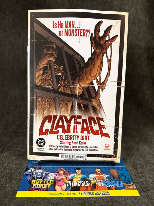 CLAYFACE CELEBRITY DIRT #1 (OF 6) CVR C DAVE JOHNSON CARD STOCK VAR
