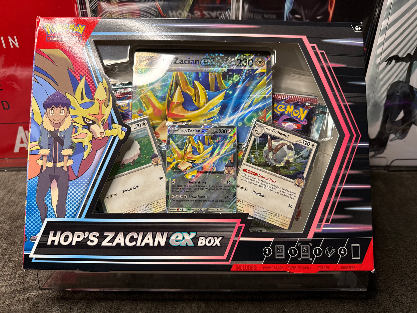 Pokémon TCG: Hop's Zacian ex Collection Box | Factory Sealed