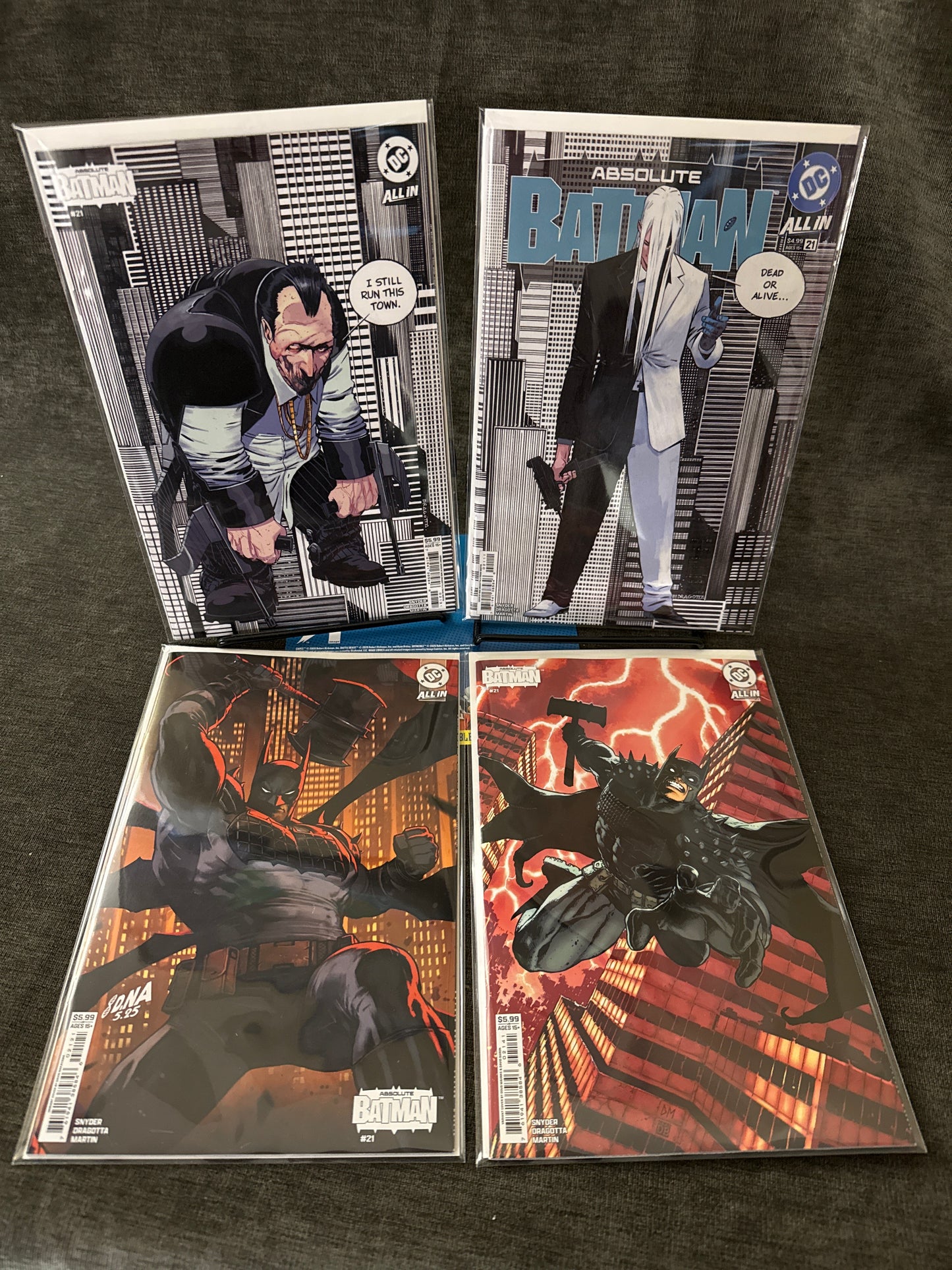 Absolute Batman 21 Cover A -D Variant Bundle