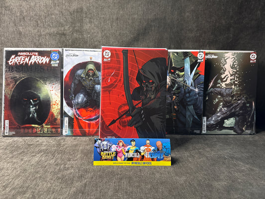 ABSOLUTE GREEN ARROW #3 – Complete Cover A–D + 1:25 Incentive Variant Bundle