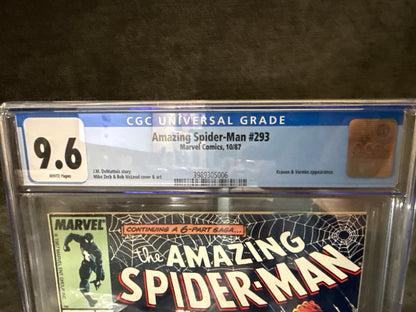 Amazing Spider-Man #293 CGC 9.6 – Certified Collectible | Cert #3989305006
